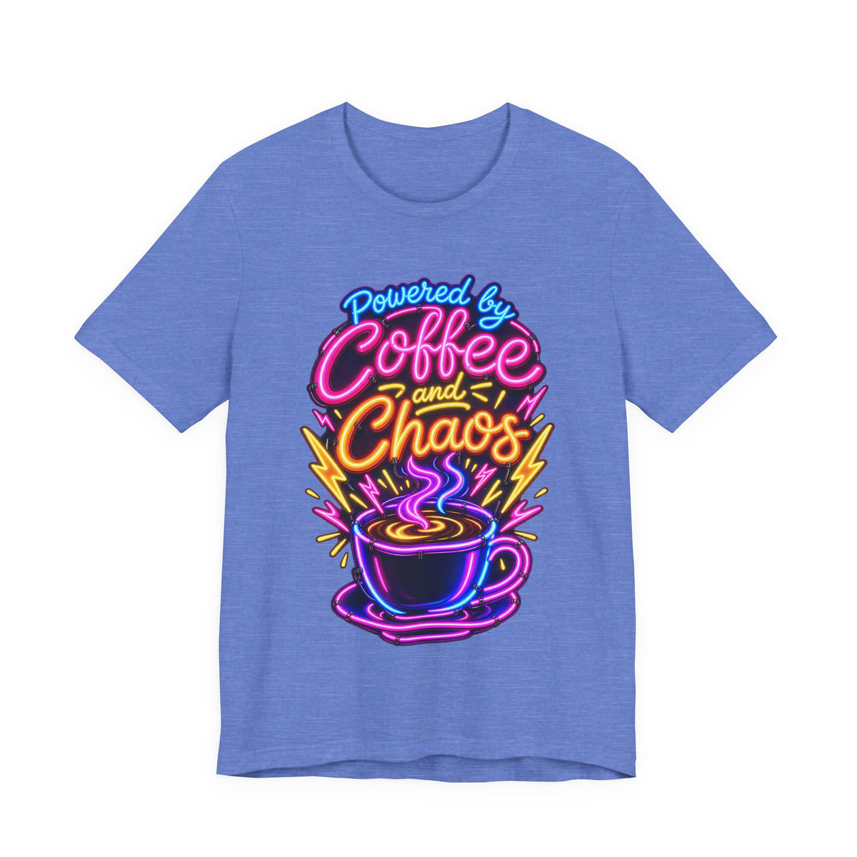 Powered by Coffee and Chaos Funny Nurse T-Shirt