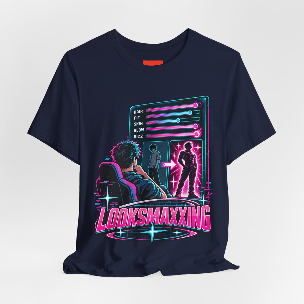 LOOKSMAXXING Funny Y2K Graphic T-Shirt