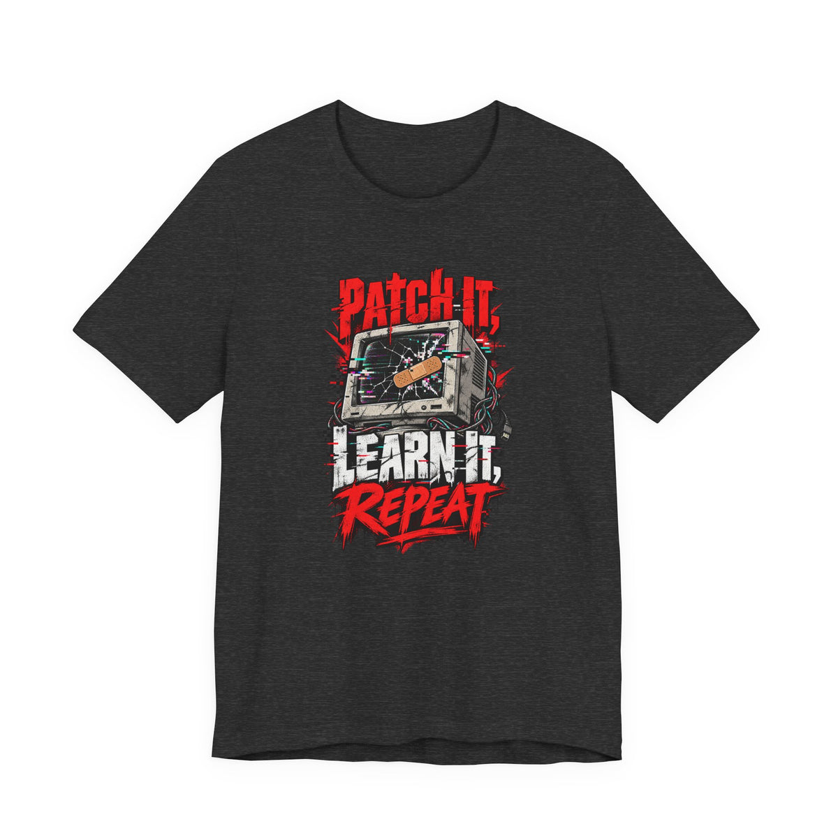 Patch It, Learn It, Repeat Funny Programmer T-Shirt
