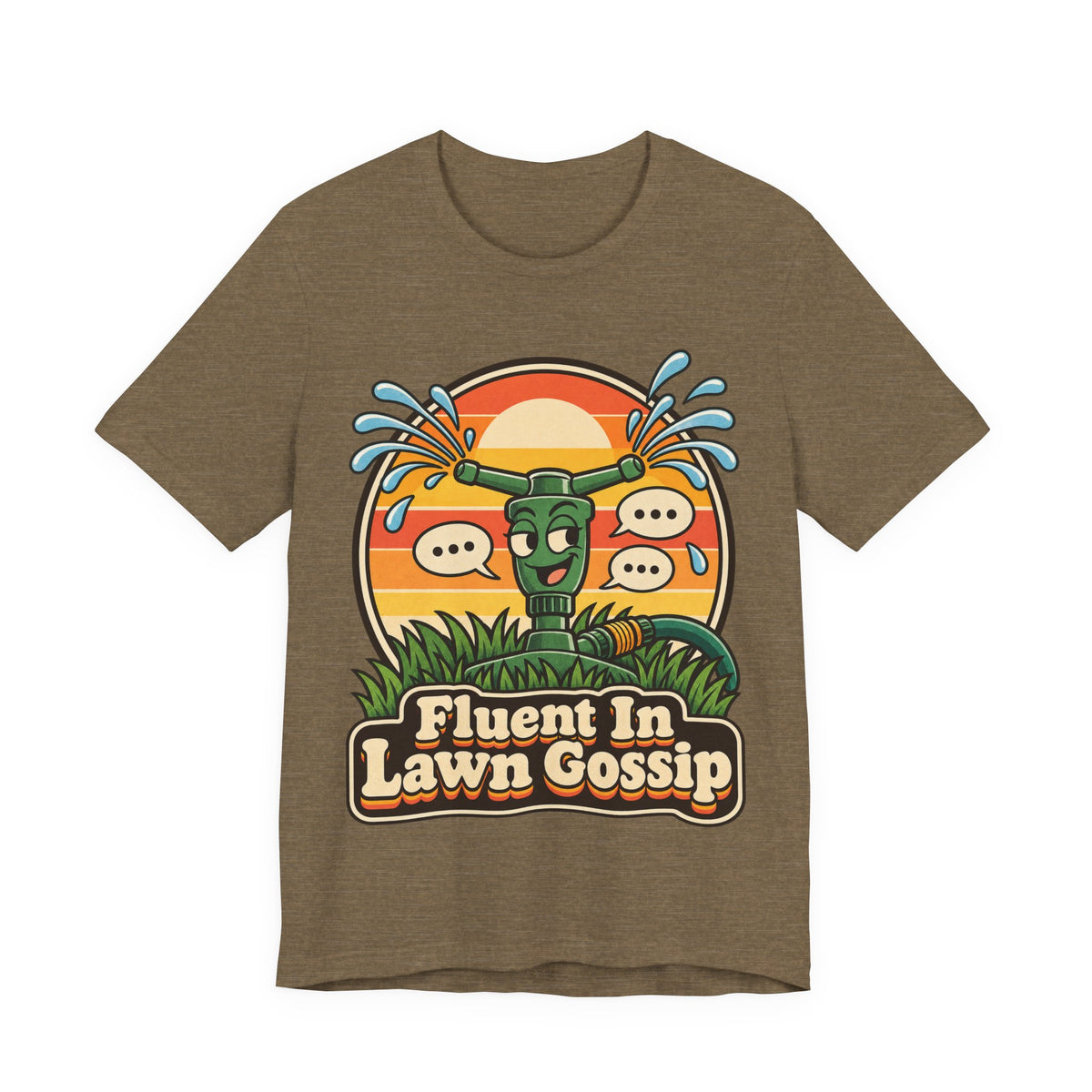 Fluent In Lawn Gossip Funny Gardening T-Shirt