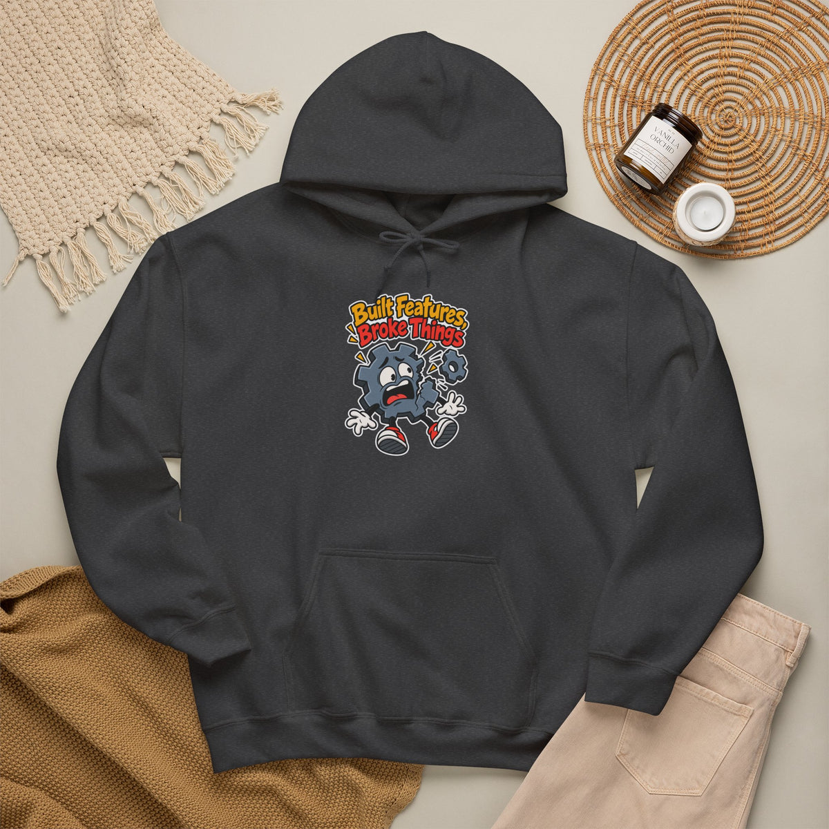 Built Features, Broke Things Funny Programmer Hoodie