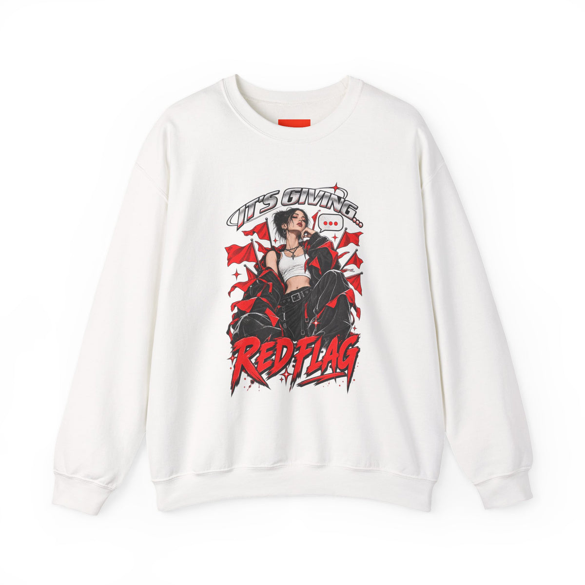 IT’S GIVING… RED FLAG Funny Graphic Sweatshirt