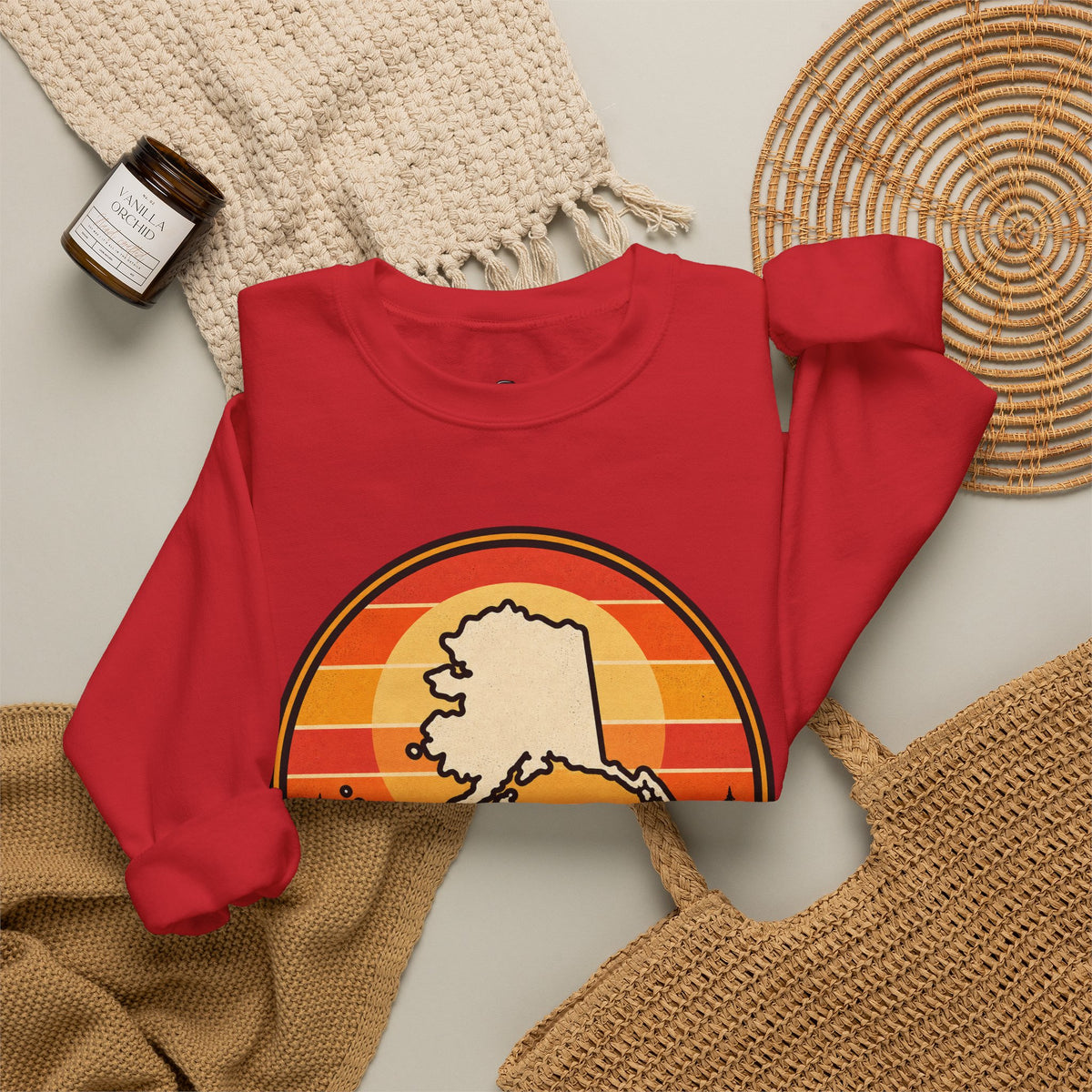 The Last Frontier Funny Minimalist Typography Sweatshirt