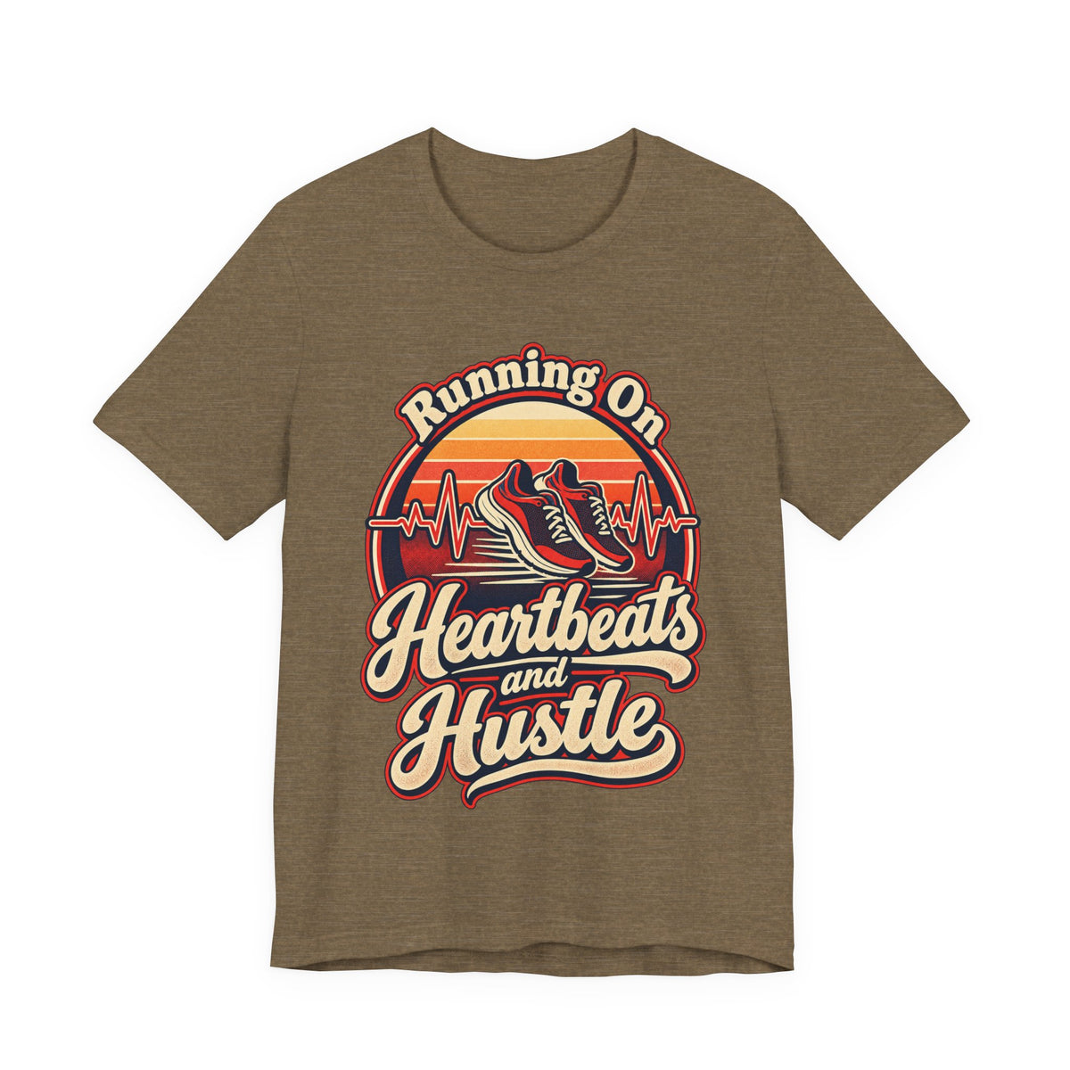 Running On Heartbeats and Hustle Funny Nurse T-Shirt