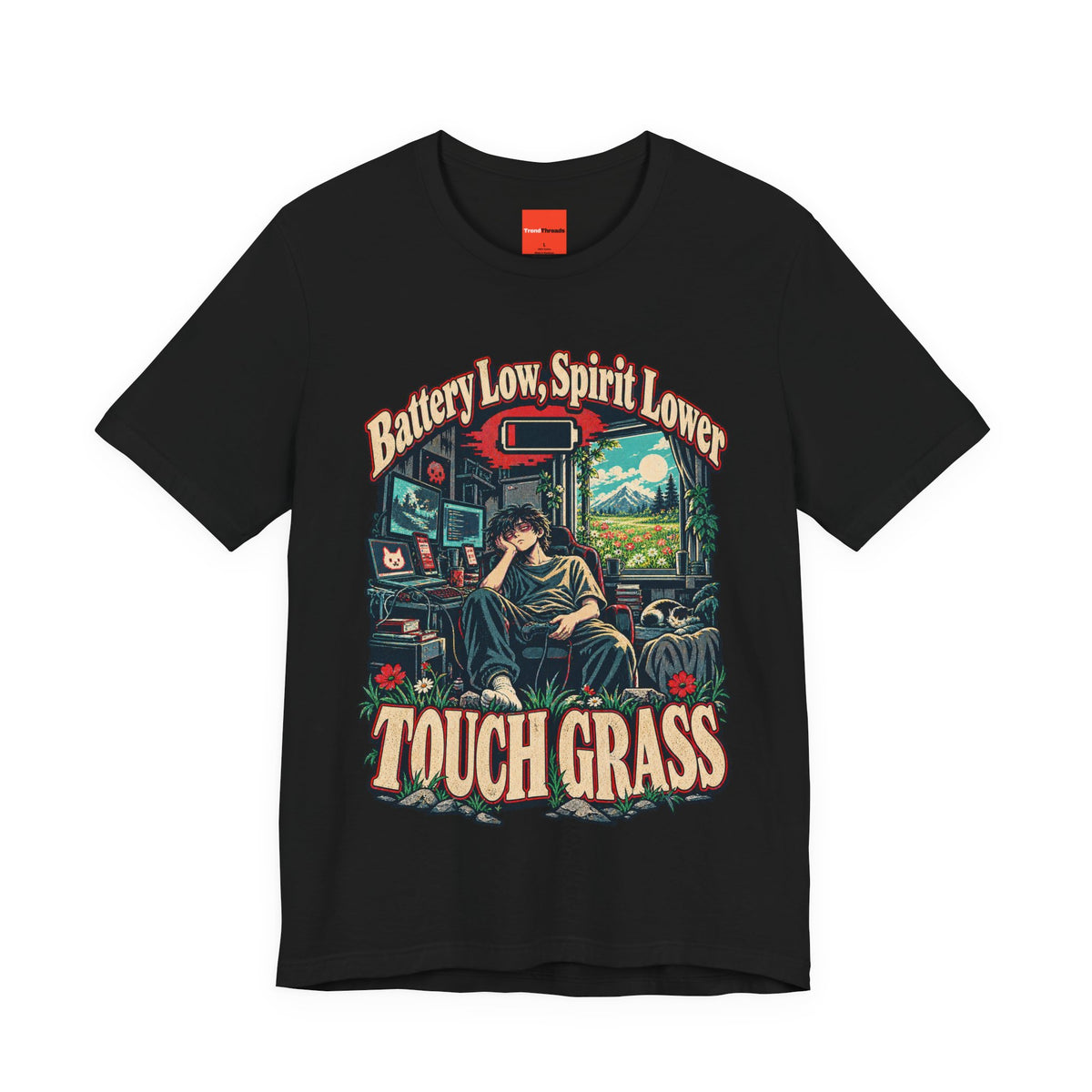Battery Low, Spirit Lower Funny Self-Deprecating T-Shirt