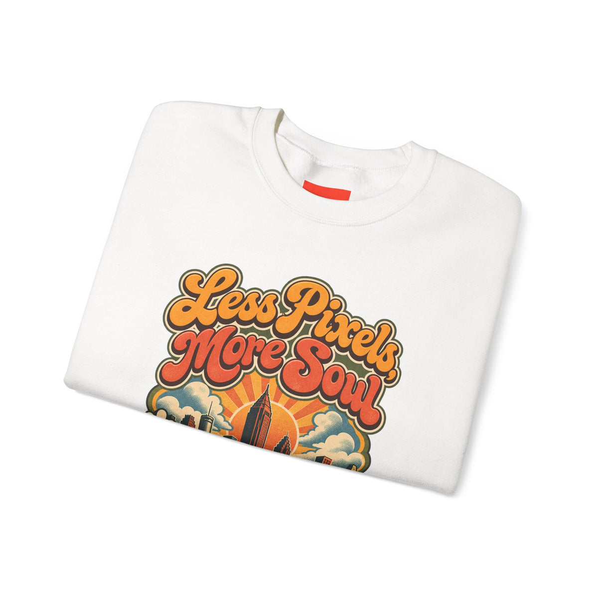 Less Pixels, More Soul Funny Digital Art Sweatshirt