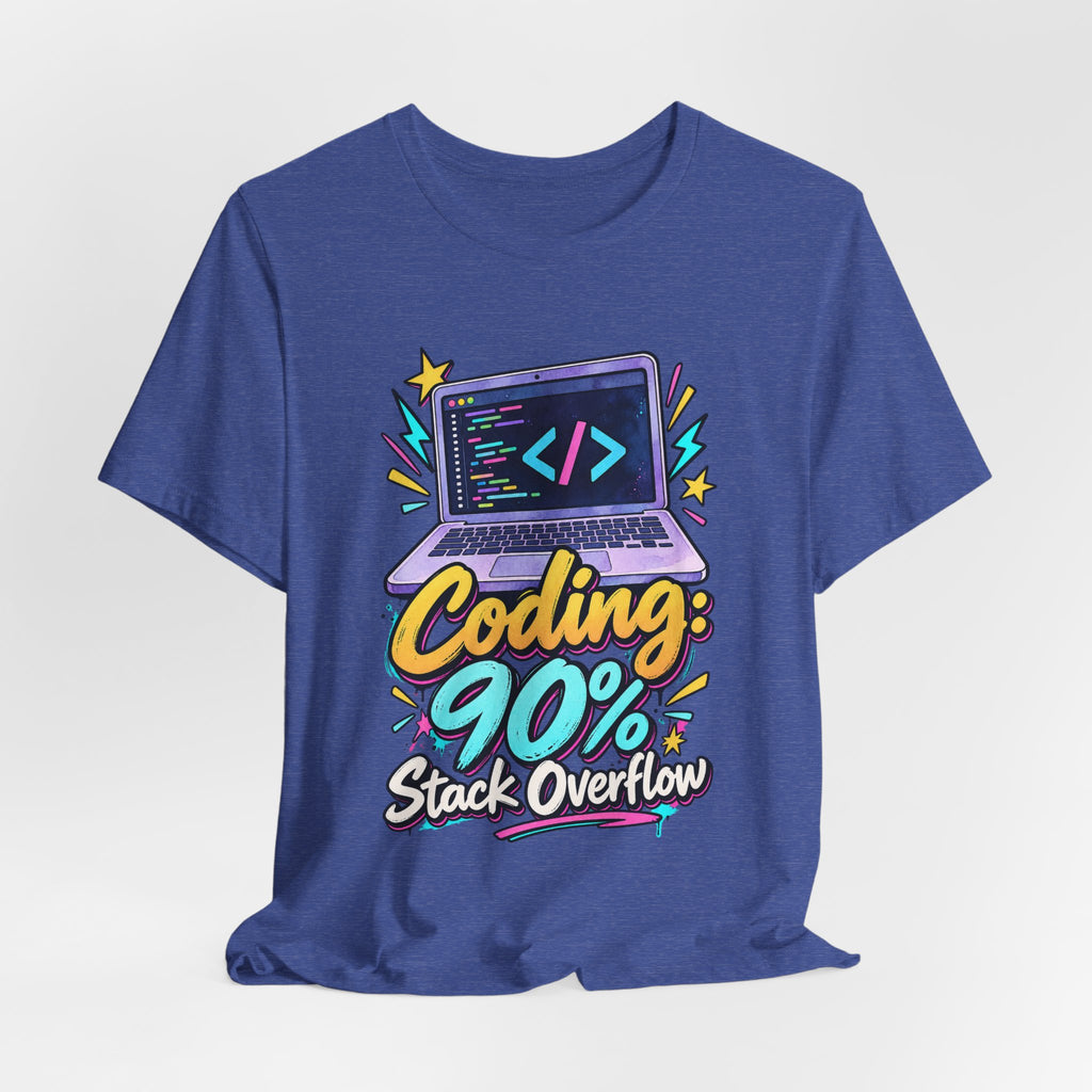 Coding: 90% Stack Overflow Funny Programmer T-Shirt