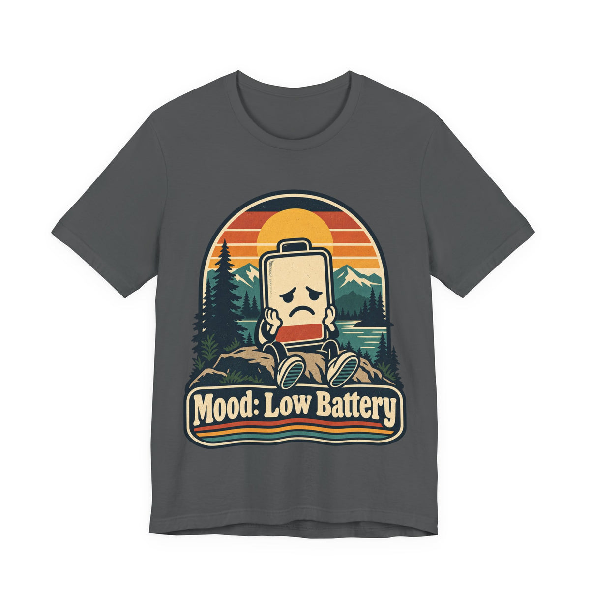 Mood: Low Battery Funny Tech T-Shirt