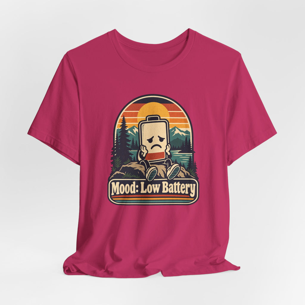 Mood: Low Battery Funny Tech T-Shirt