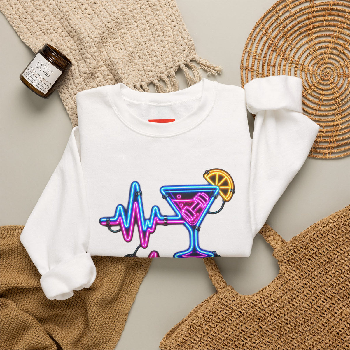 Hustle Beats Hangover Funny Fitness Sweatshirt