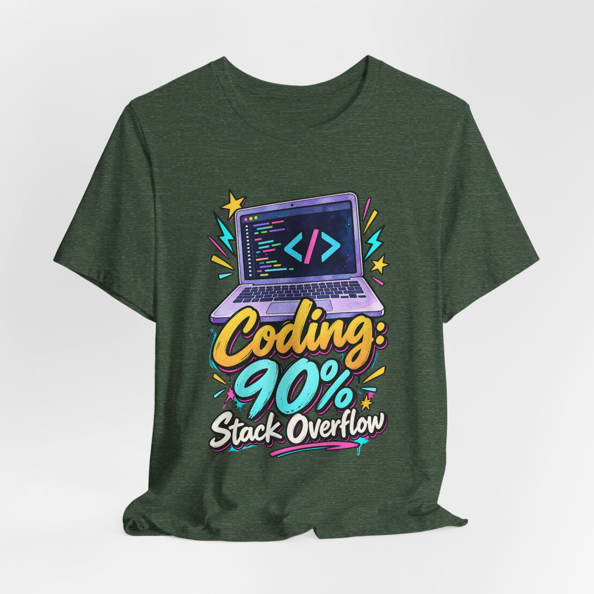 Coding: 90% Stack Overflow Funny Programmer T-Shirt