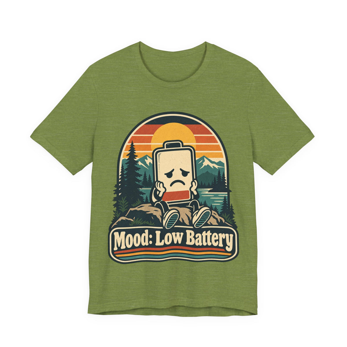 Mood: Low Battery Funny Tech T-Shirt