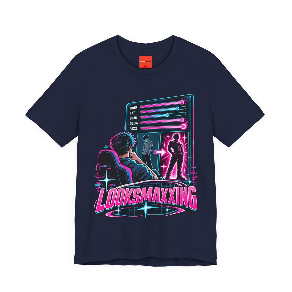 LOOKSMAXXING Funny Y2K Graphic T-Shirt