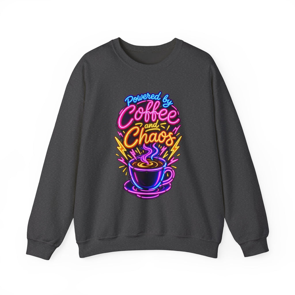 Powered by Coffee and Chaos Funny Nurse Sweatshirt
