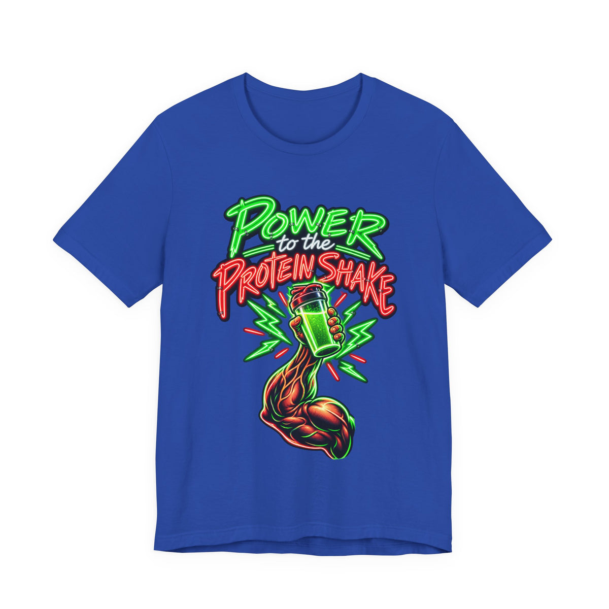 Power to the Protein Shake Funny Fitness T-Shirt