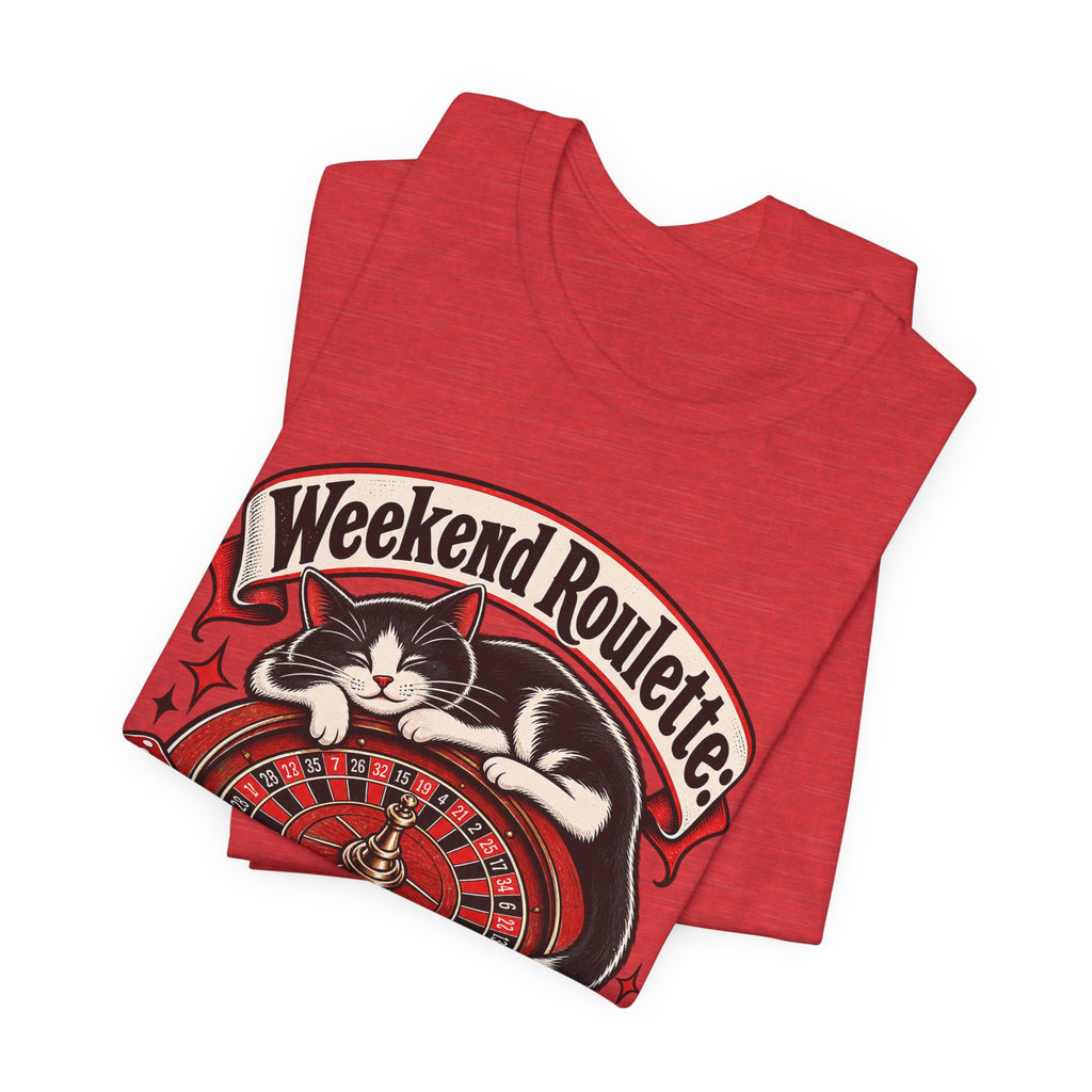 Weekend Roulette: Spin or Nap? Funny Casual Gambler T-Shirt