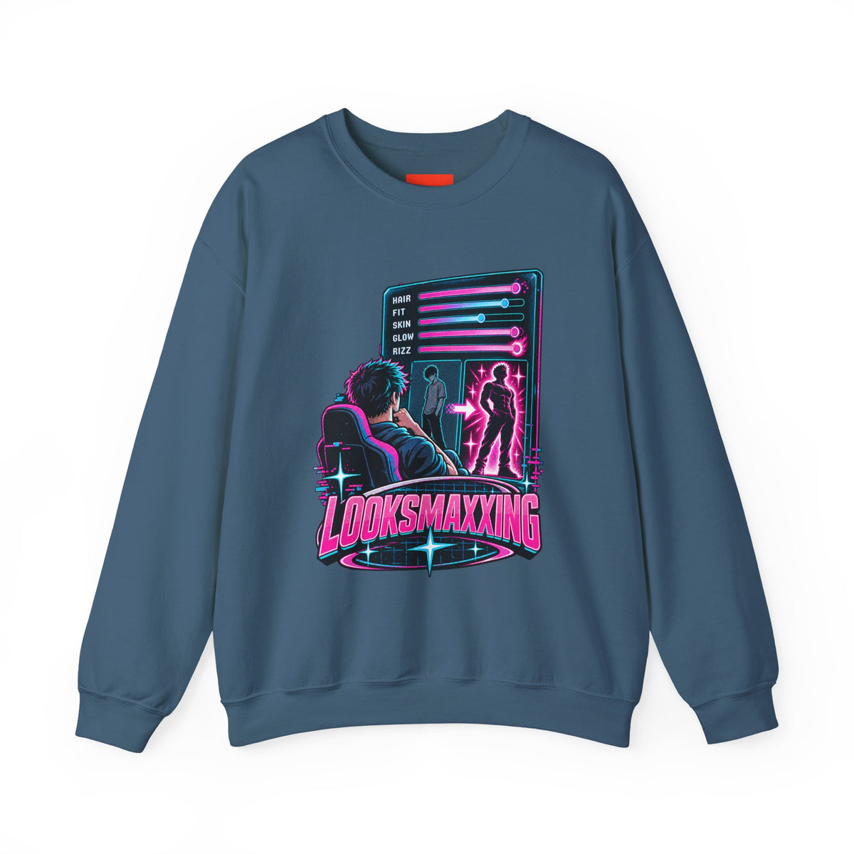 LOOKSMAXXING Funny Y2K Graphic Sweatshirt