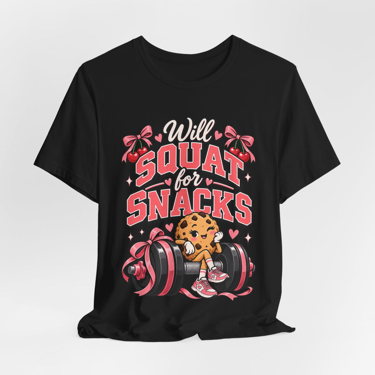 Will Squat for Snacks Funny Fitness T-Shirt