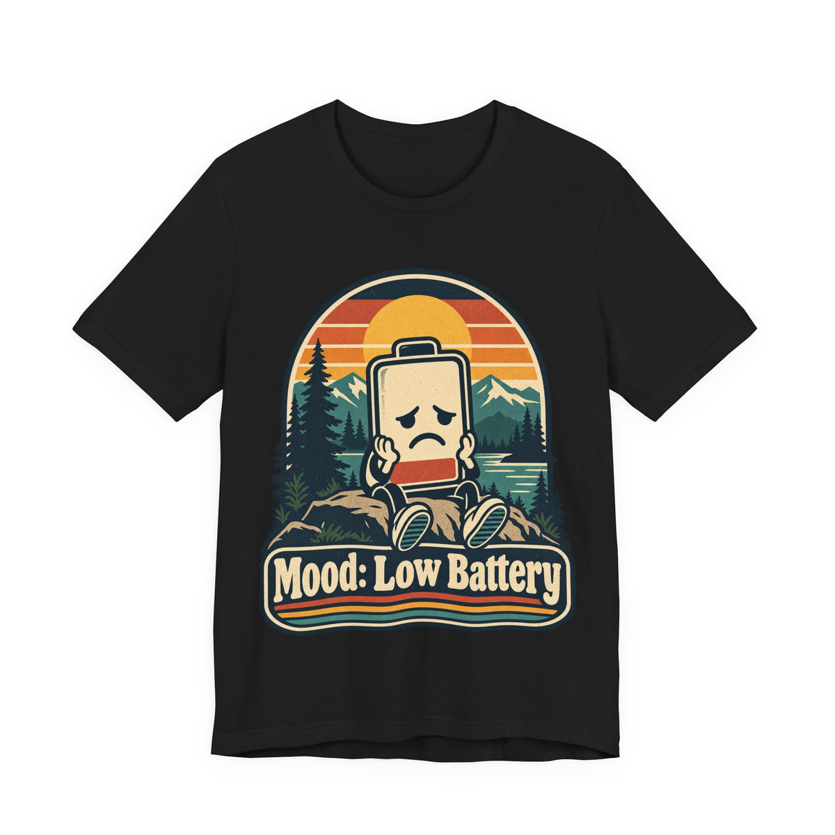 Mood: Low Battery Funny Tech T-Shirt