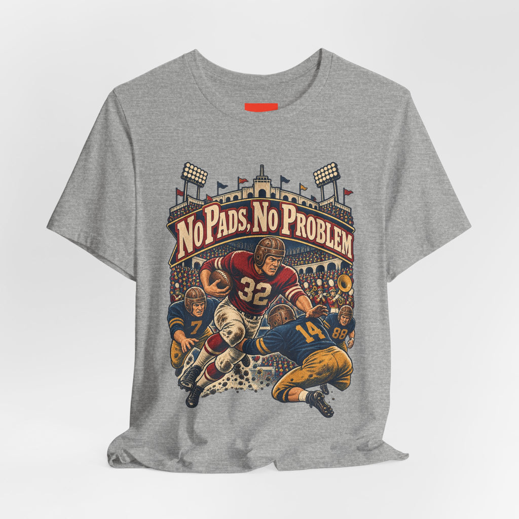 No Pads, No Problem Funny Vintage Sports T-Shirt