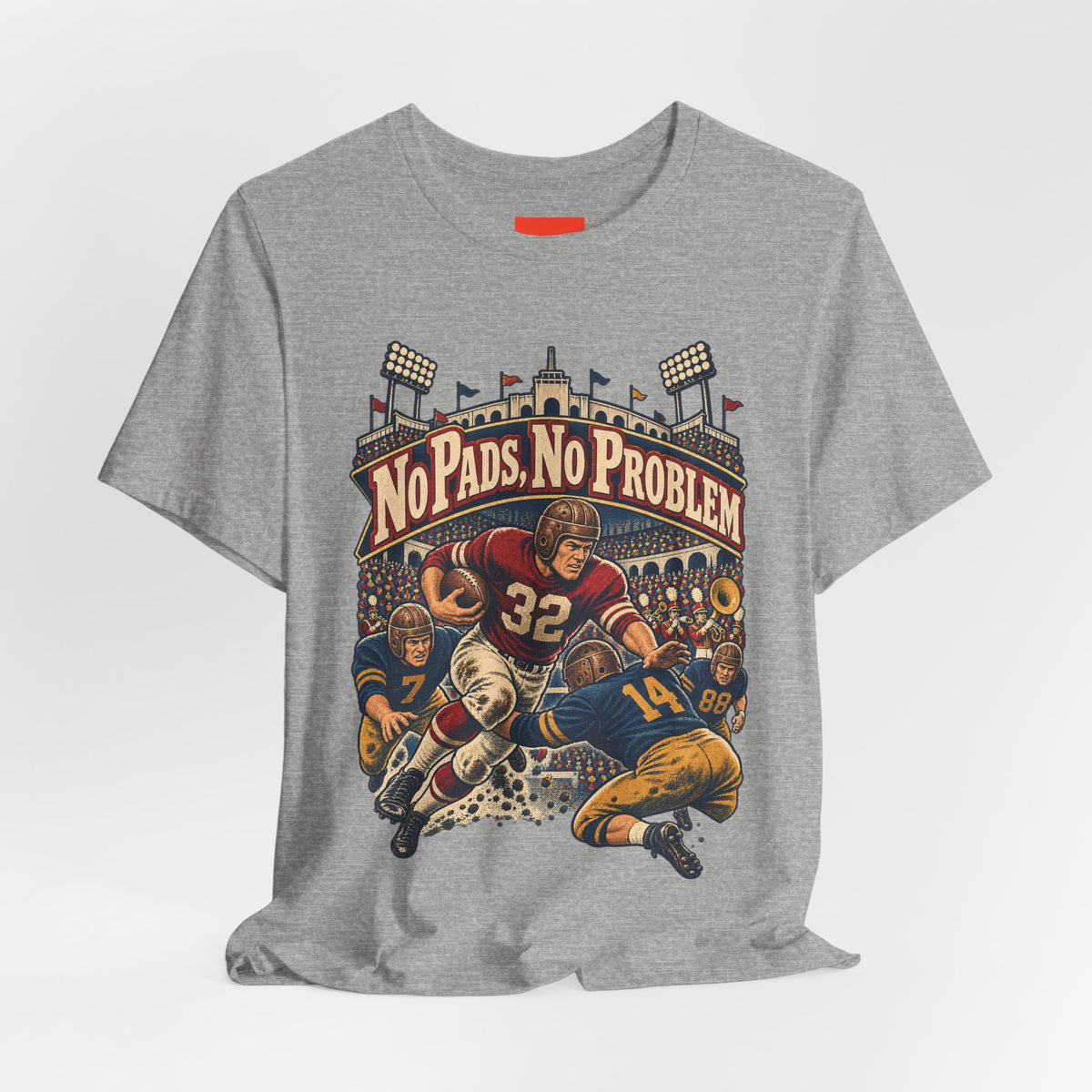 No Pads, No Problem Funny Vintage Sports T-Shirt
