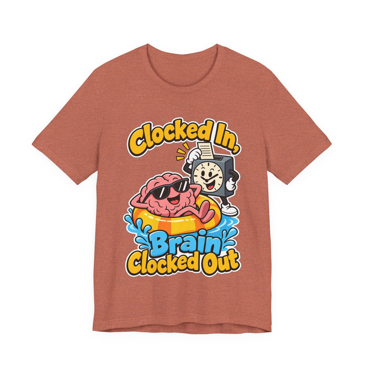 Clocked In, Brain Clocked Out Funny Nurse T-Shirt