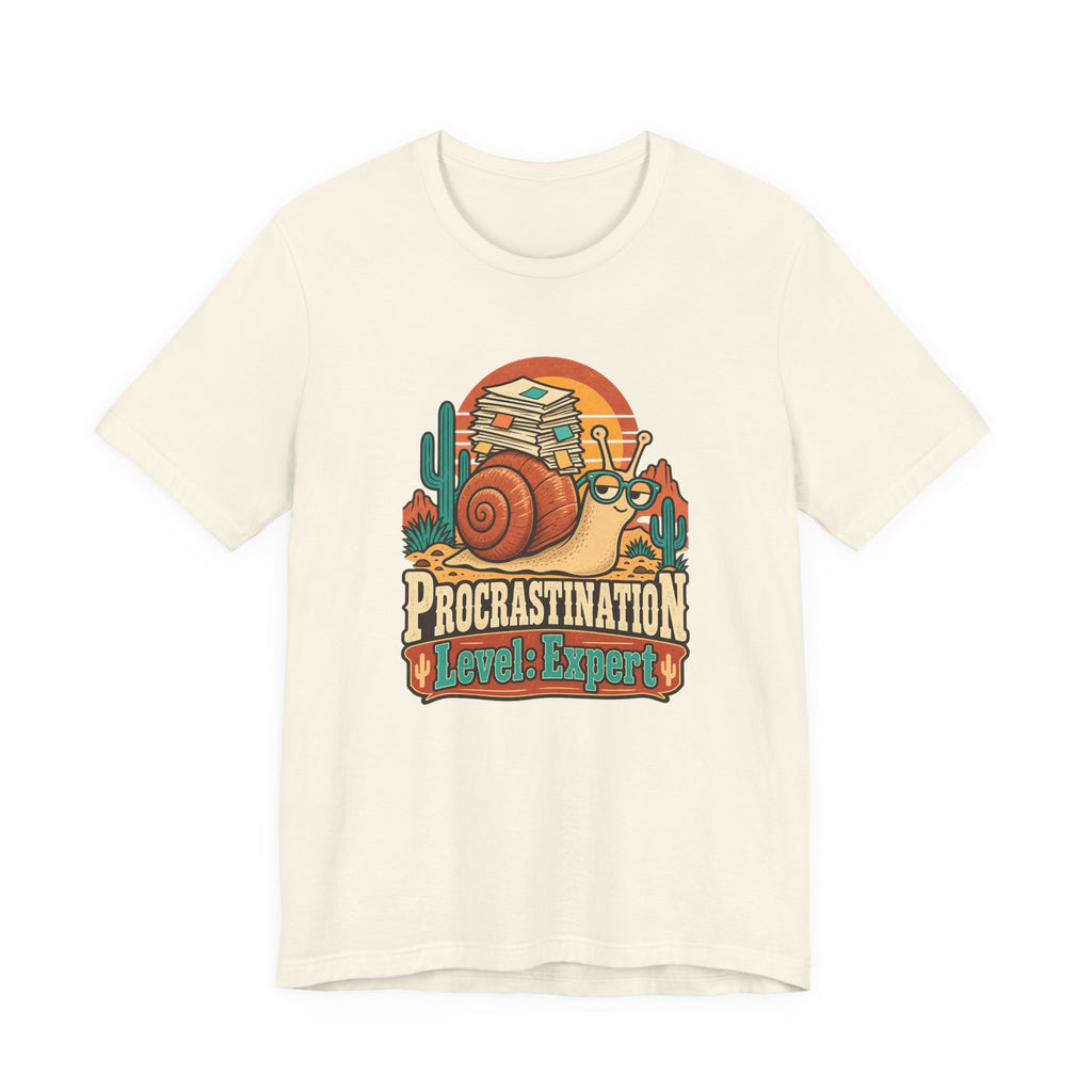 Procrastination Level: Expert Funny Student T-Shirt