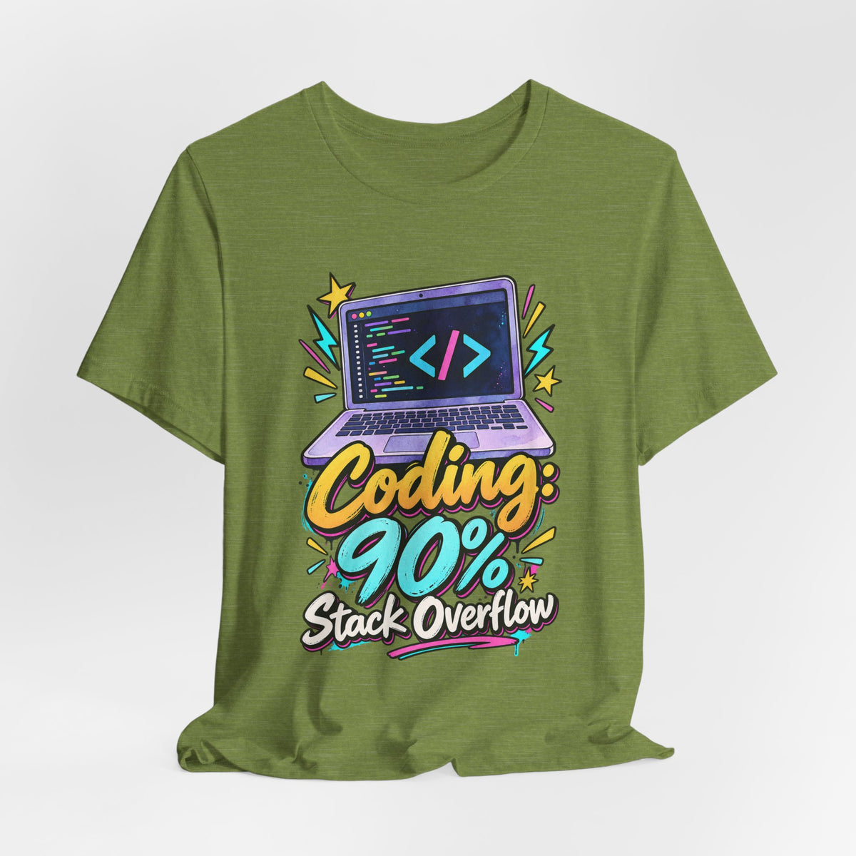 Coding: 90% Stack Overflow Funny Programmer T-Shirt