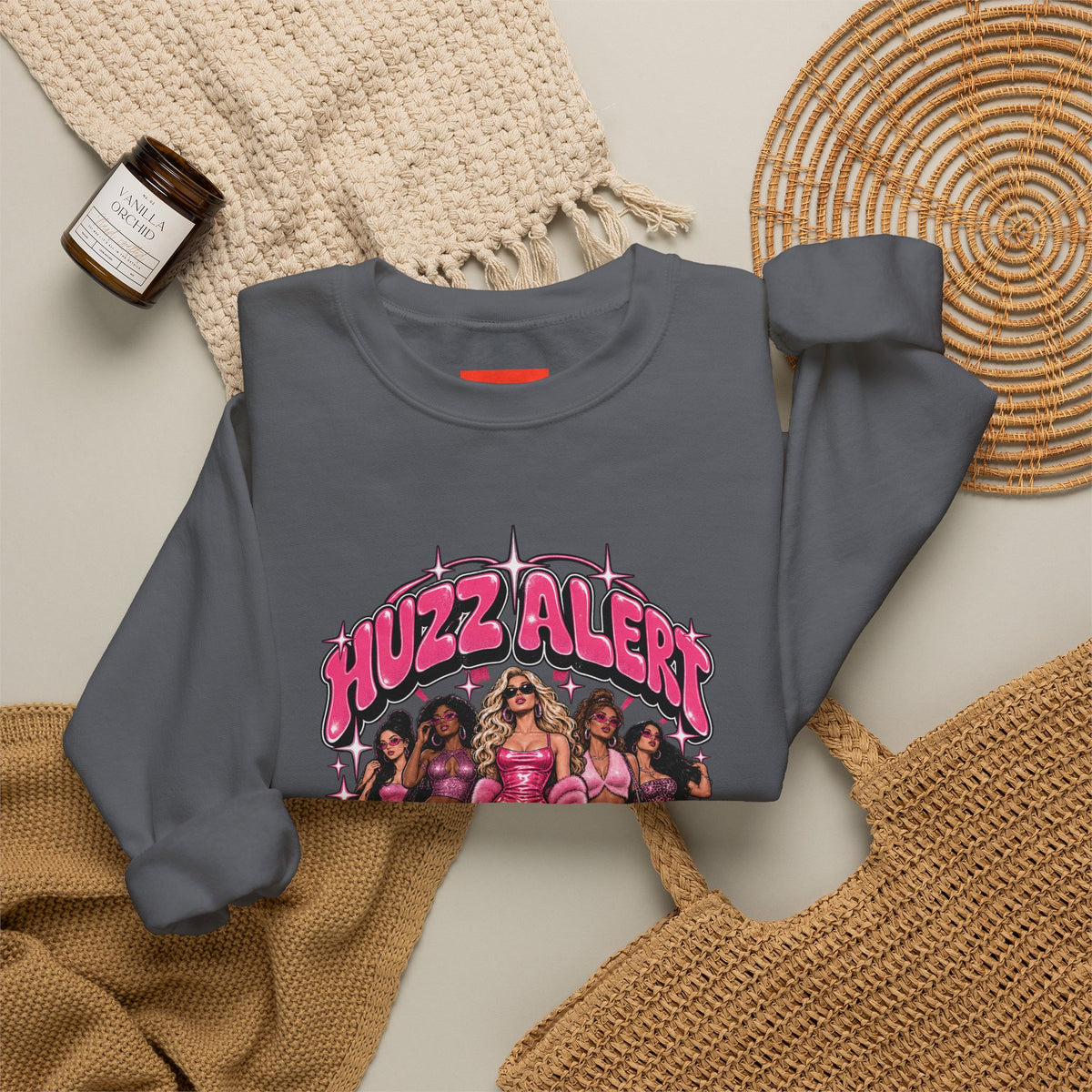 HUZZ ALERT Funny General Distressed Print Sweatshirt