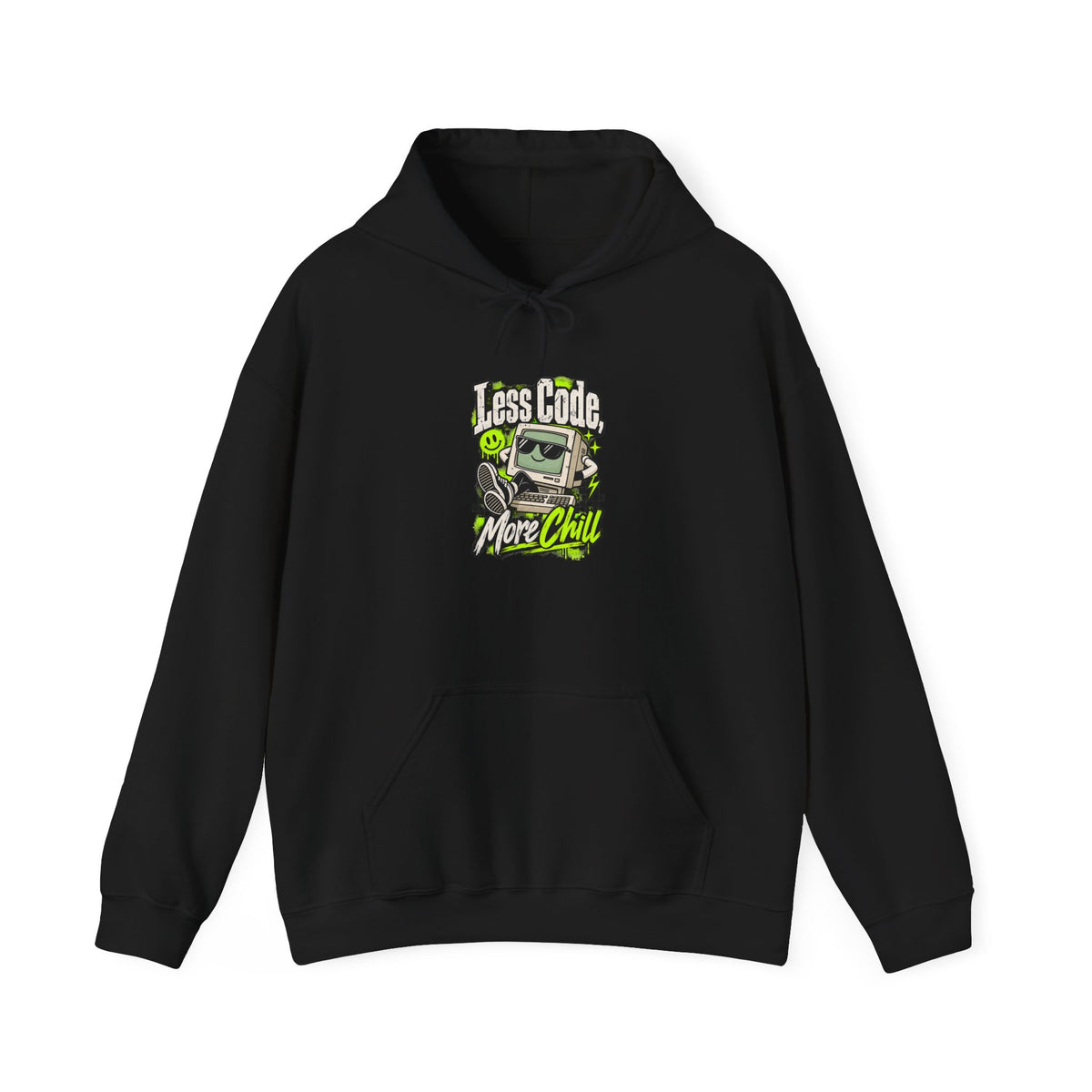 Less Code, More Chill Funny Programmer Hoodie