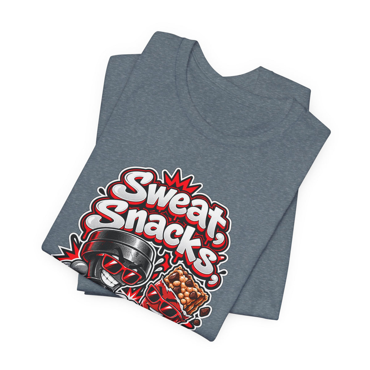 Sweat, Snacks, Repeat Funny Fitness T-Shirt