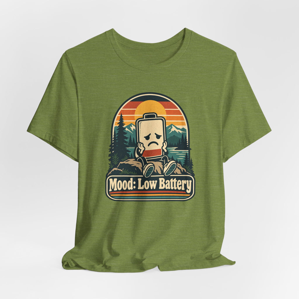 Mood: Low Battery Funny Tech T-Shirt