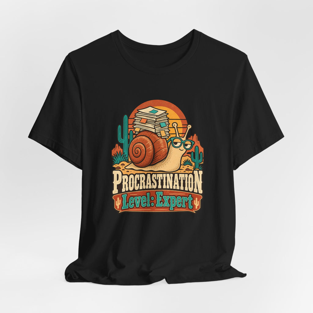 Procrastination Level: Expert Funny Student T-Shirt