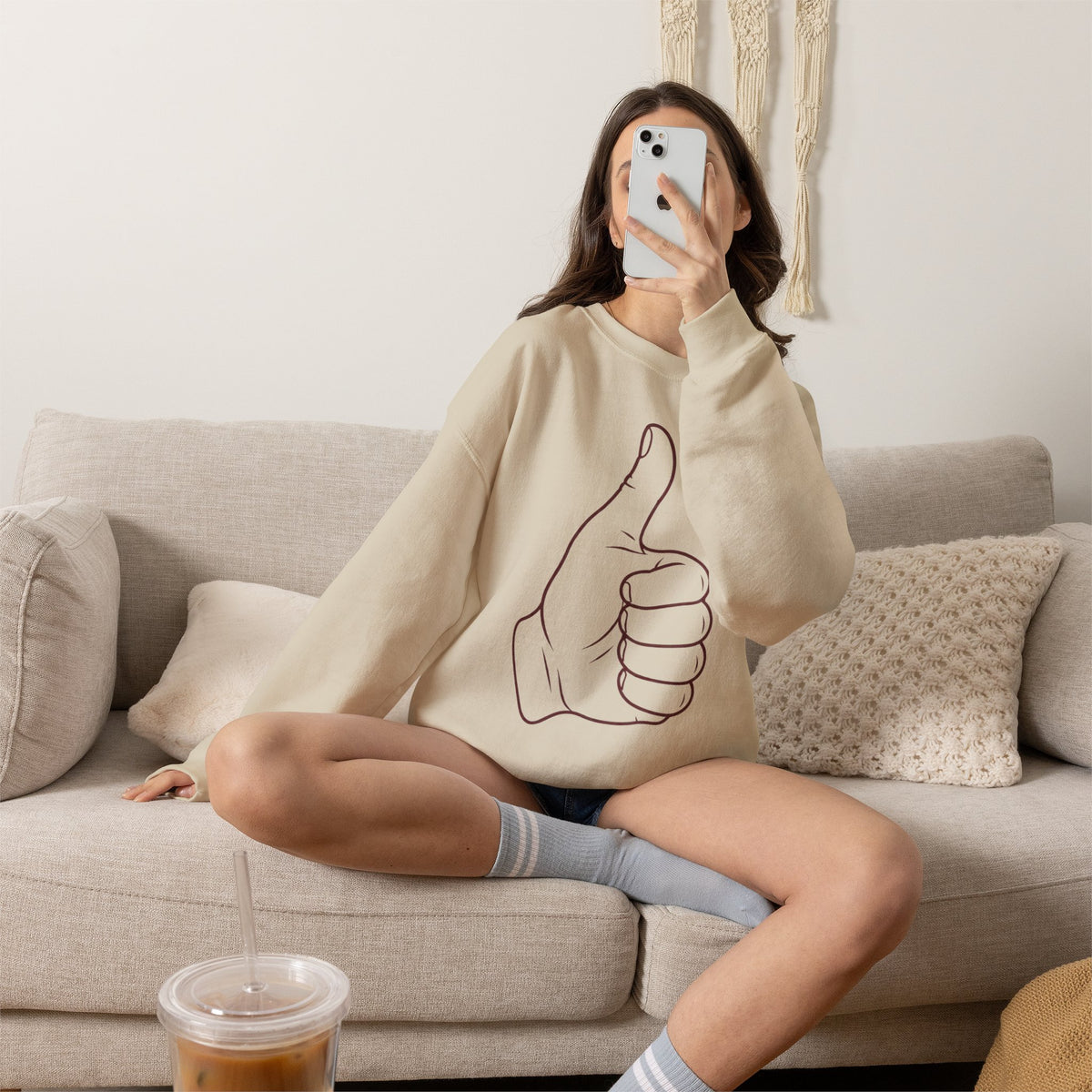 Thumbs Up Spirit Crewneck Sweatshirt