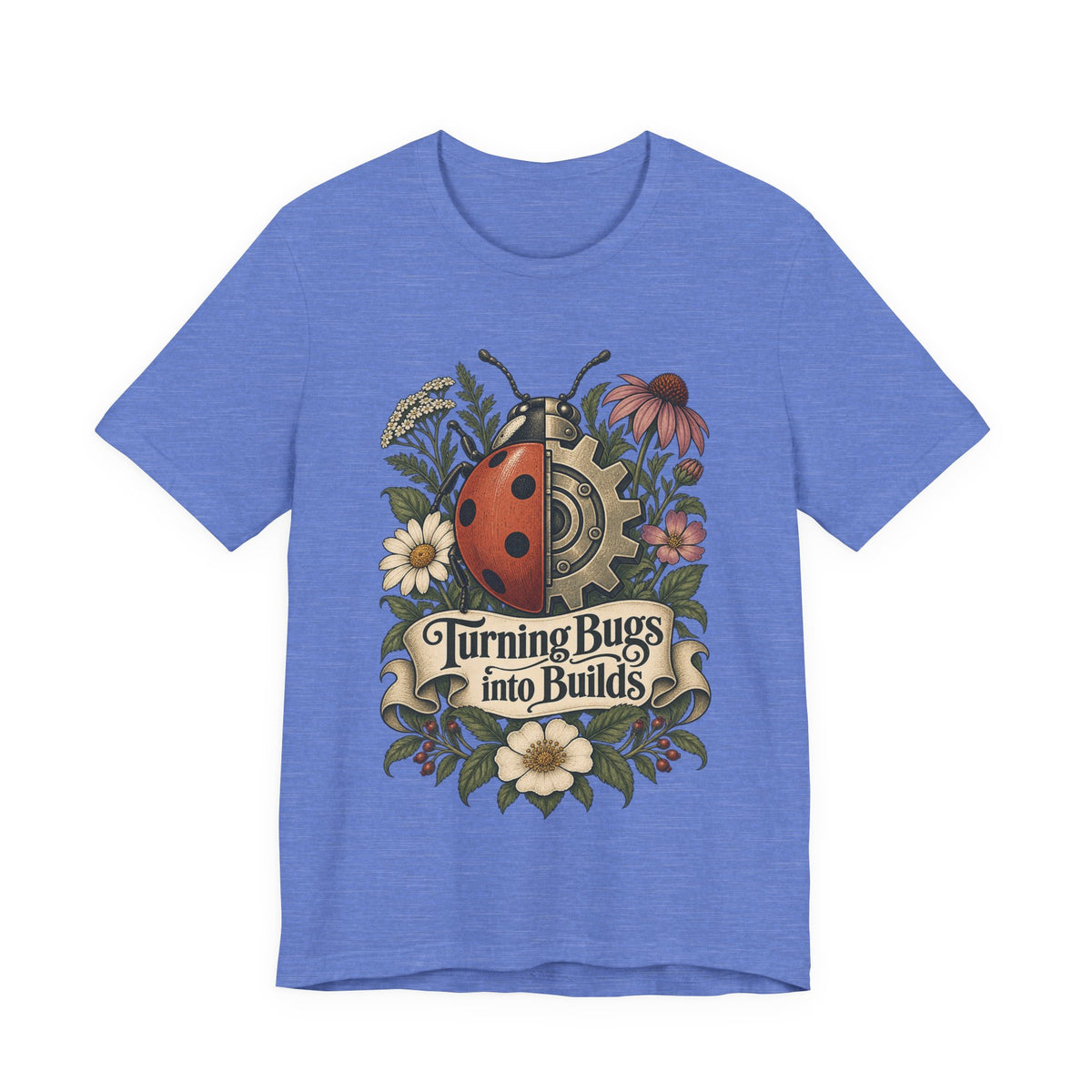 Turning Bugs into Builds Funny Programmer T-Shirt