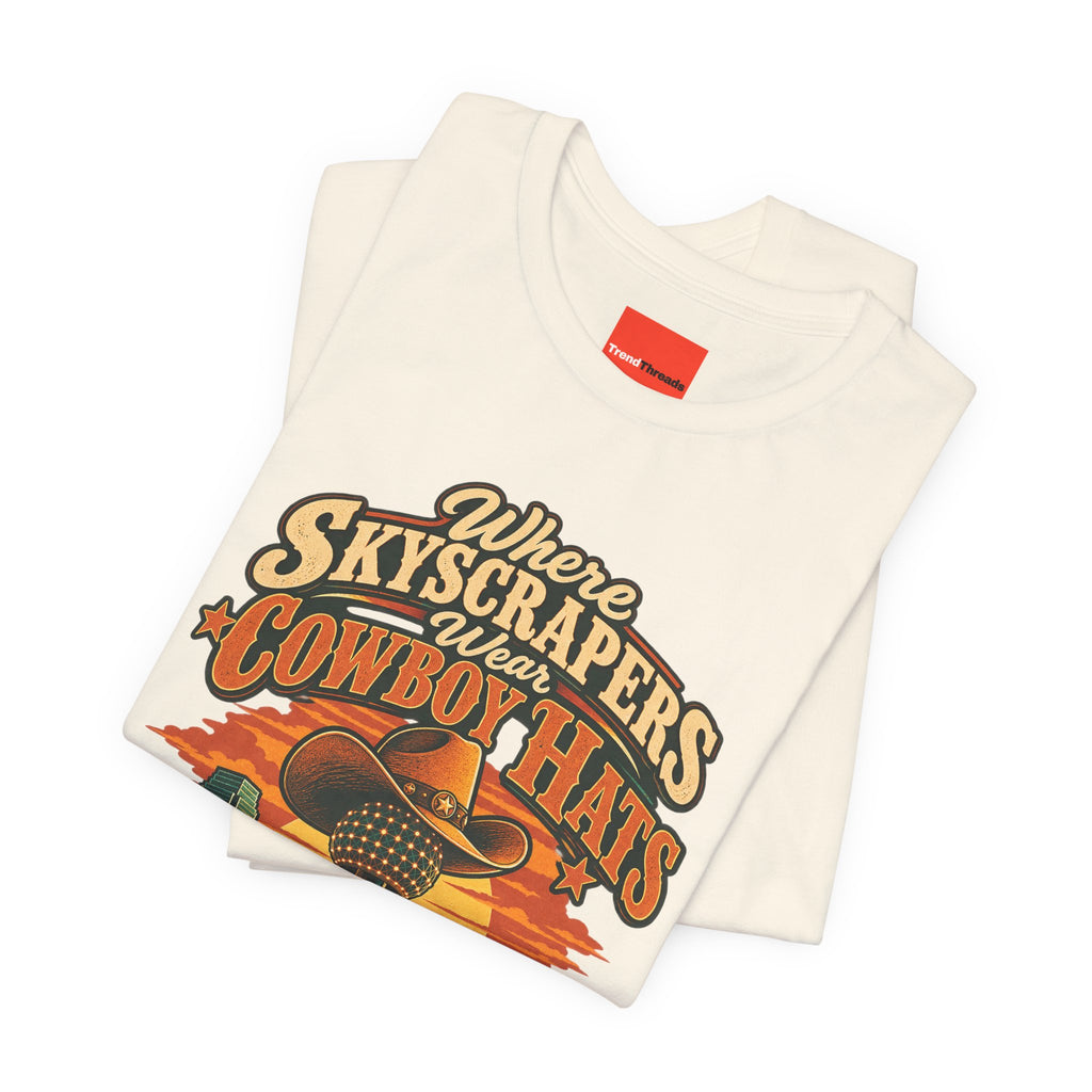 Where Skyscrapers Wear Cowboy Hats Funny Texan Humor T-Shirt