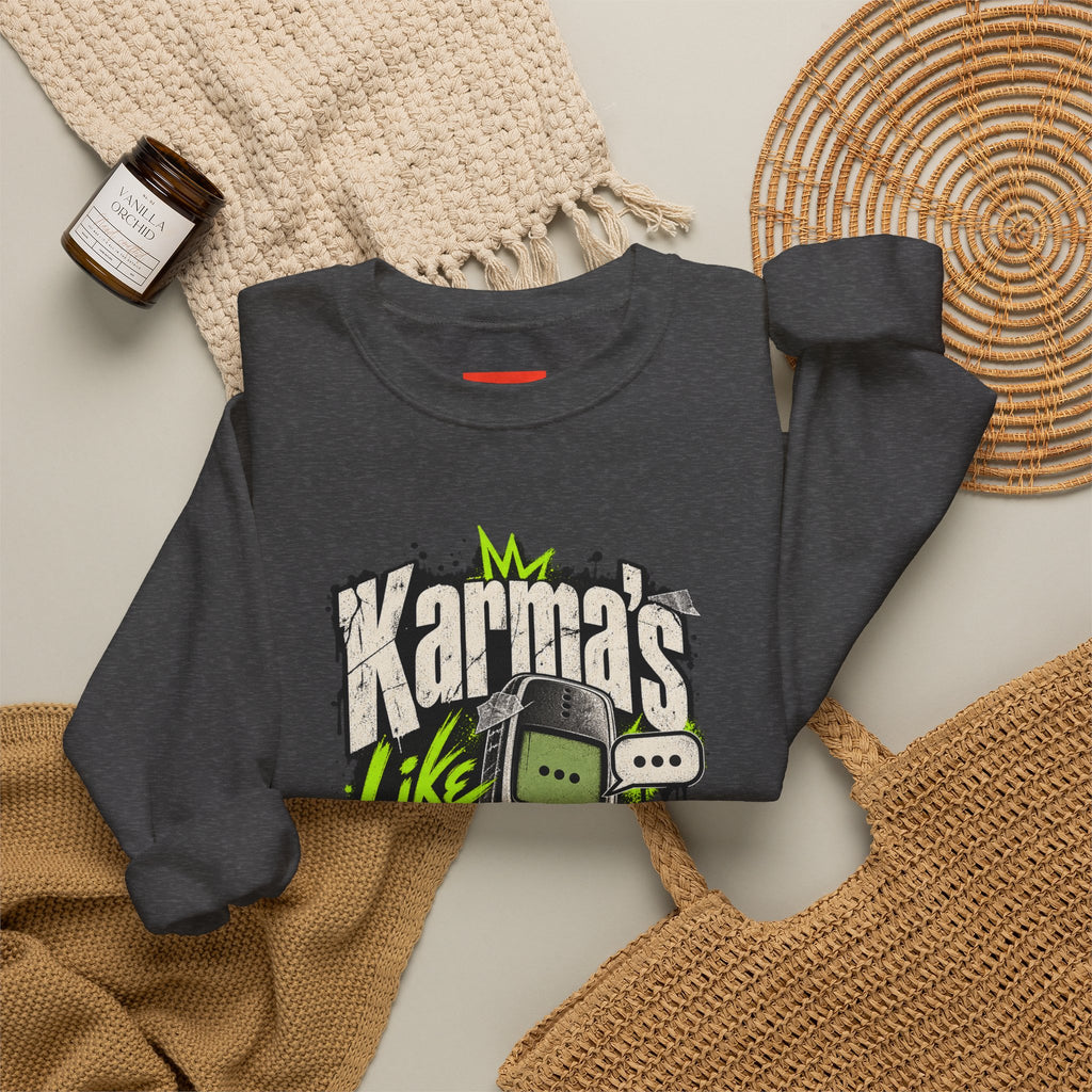 Karma's Like A Slow Text Back Funny Sarcastic Sweatshirt