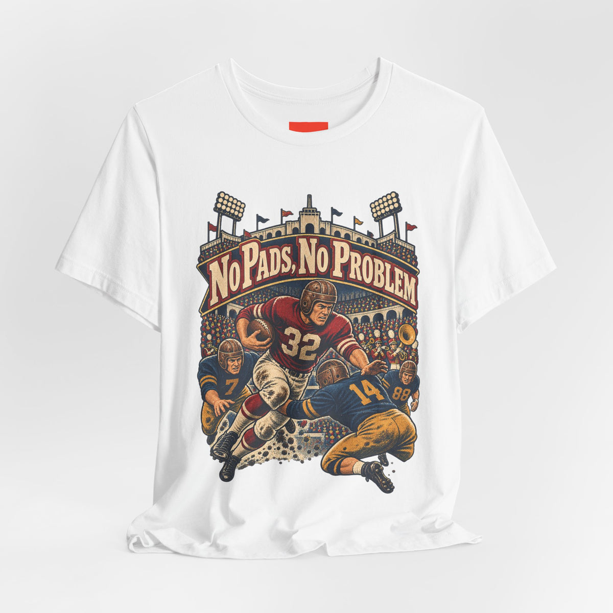 No Pads, No Problem Funny Vintage Sports T-Shirt