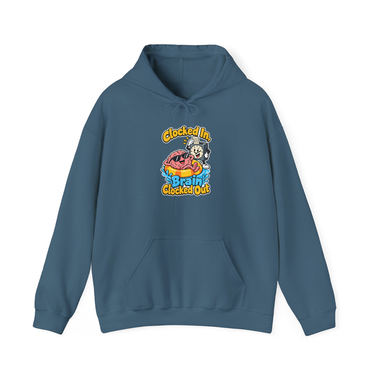 Clocked In, Brain Clocked Out Funny Nurse Hoodie