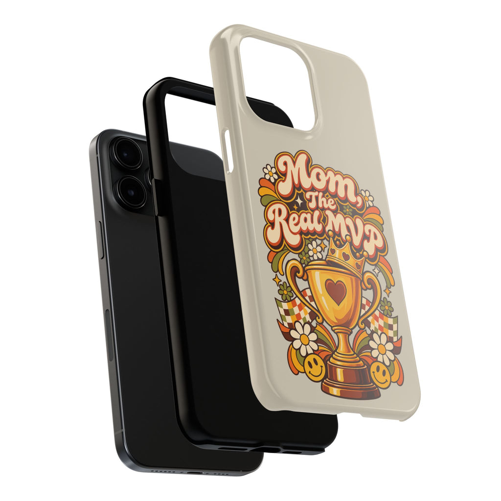 Phone Case — "Mom The Real MVP" Retro Trophy Design