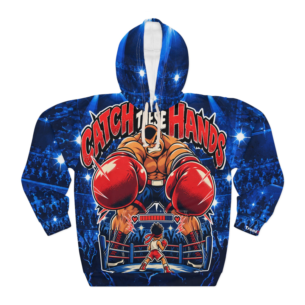 Catch These Hands Boxing Hoodie – All-Over Print Pullover for Boxing Fans