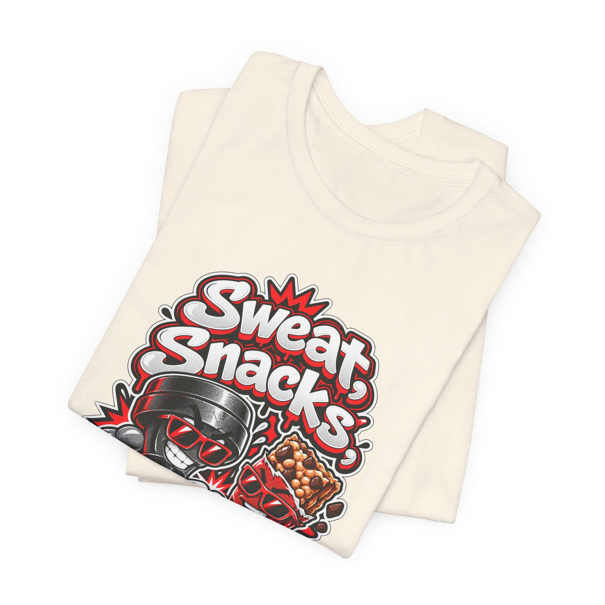 Sweat, Snacks, Repeat Funny Fitness T-Shirt