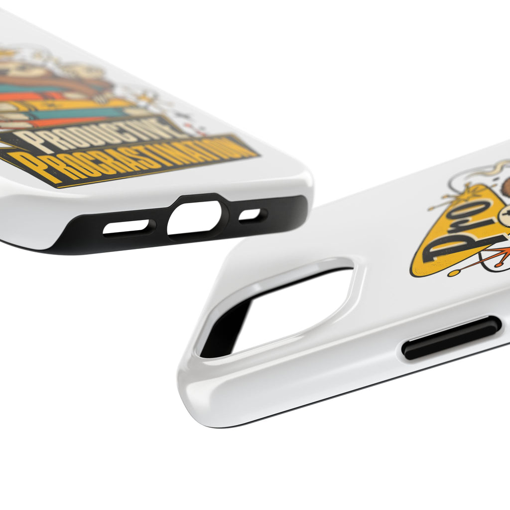 Productive Procrastination Tough Phone Case — Sloth on Books "Pro at Productive Procrastination"