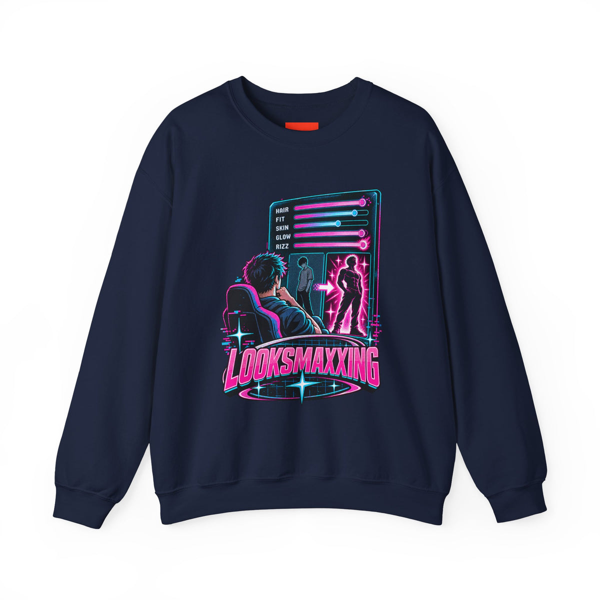 LOOKSMAXXING Funny Y2K Graphic Sweatshirt