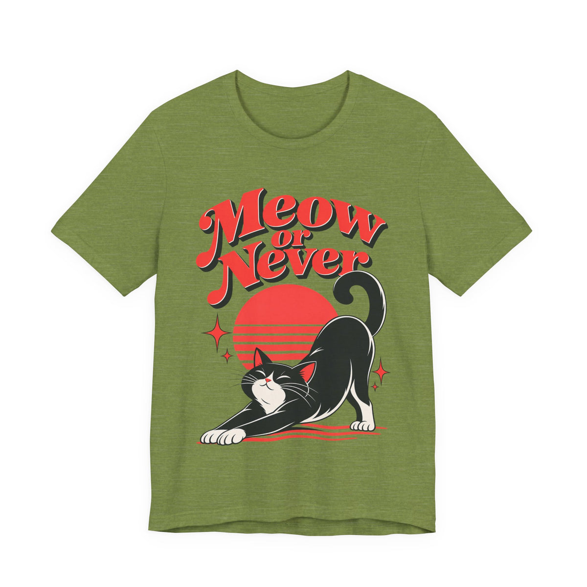 Meow or Never Funny Cat Lover T-Shirt