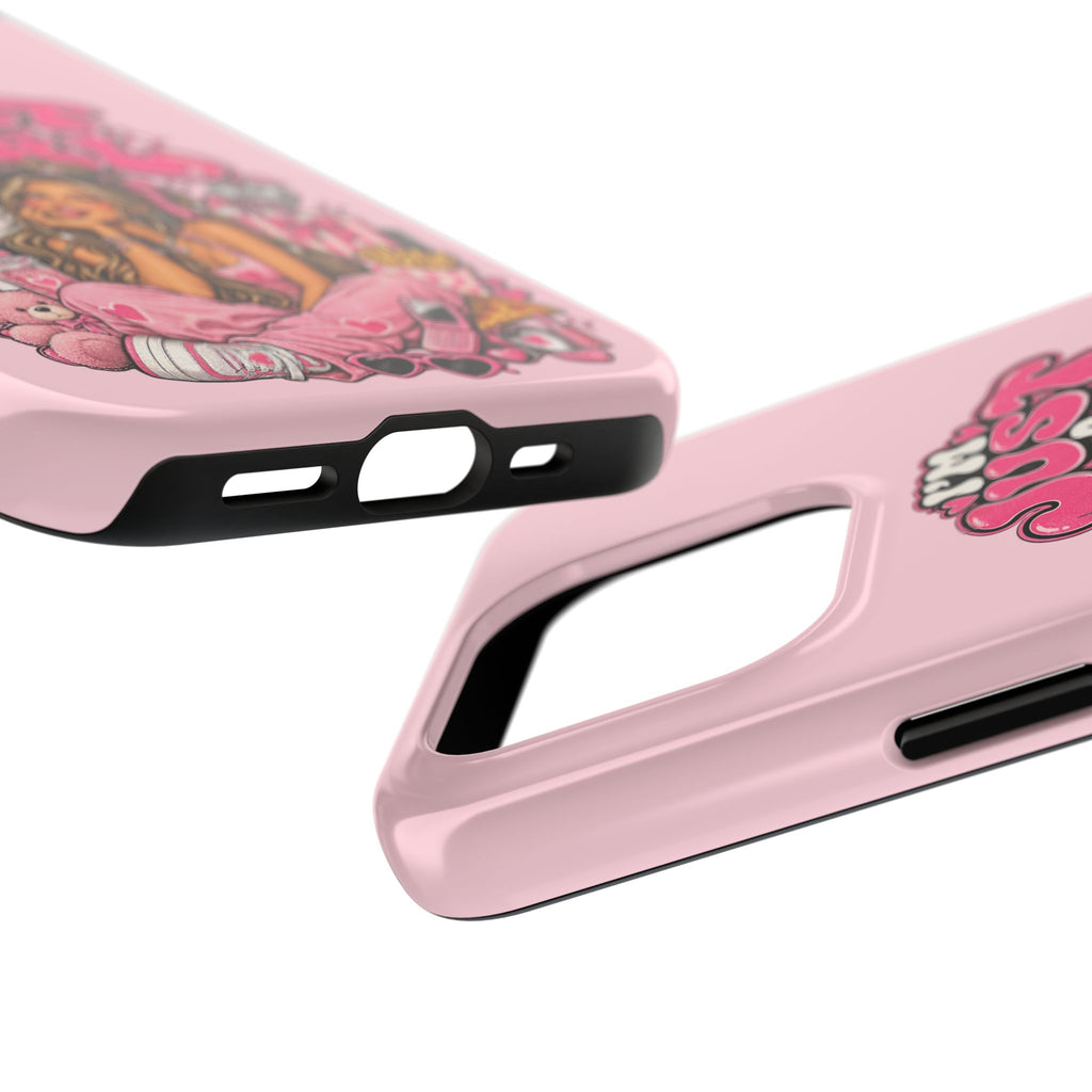 Pink "I'm Just a Girl" Tough Phone Case — Cute Girl Aesthetic Protective iPhone Cover