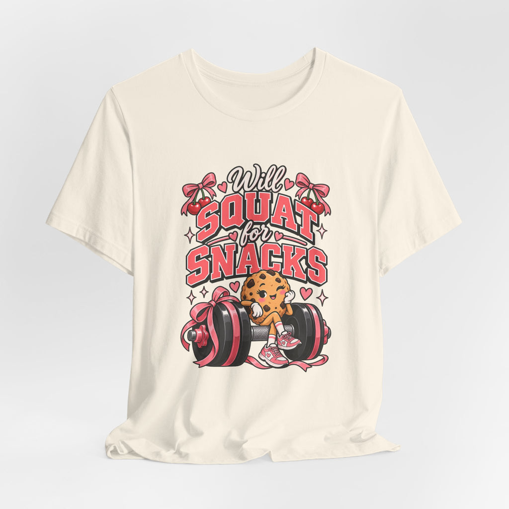 Will Squat for Snacks Funny Fitness T-Shirt