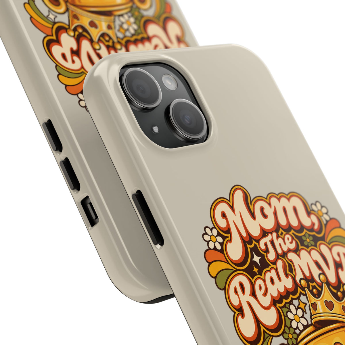 Phone Case — "Mom The Real MVP" Retro Trophy Design