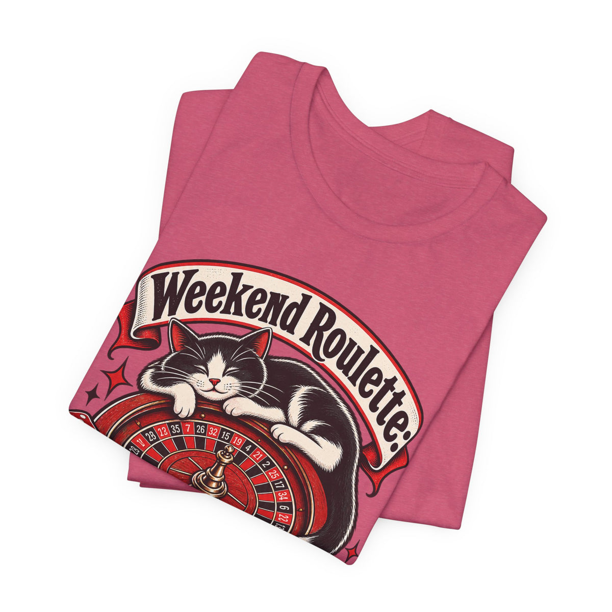 Weekend Roulette: Spin or Nap? Funny Casual Gambler T-Shirt
