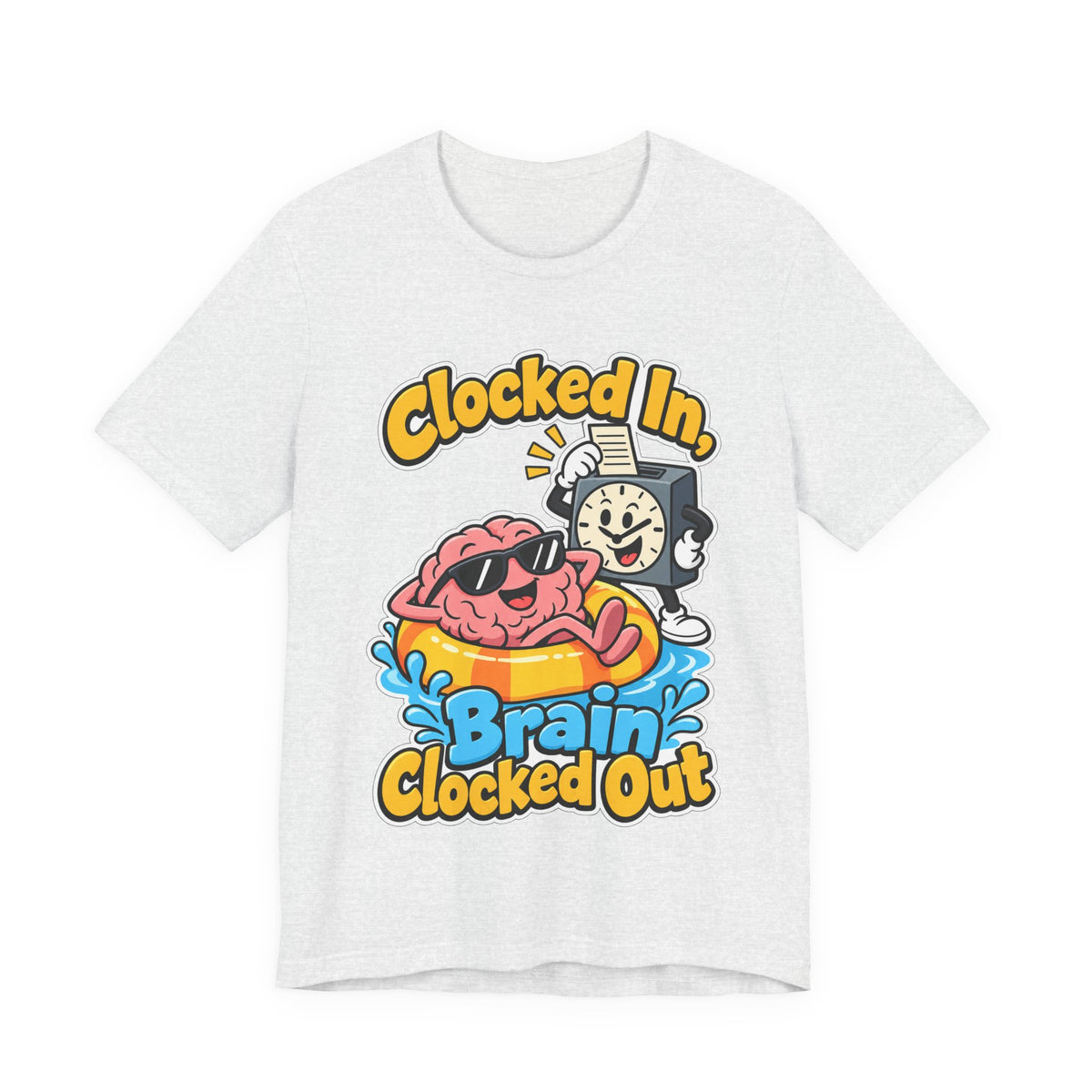 Clocked In, Brain Clocked Out Funny Nurse T-Shirt